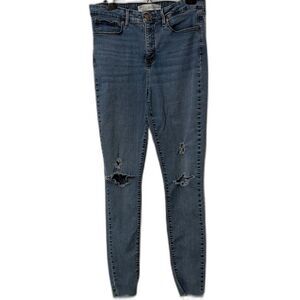 Levi's Classic Blue Distressed Skinny Jeans Size 12